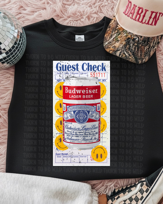 Bud guest check
