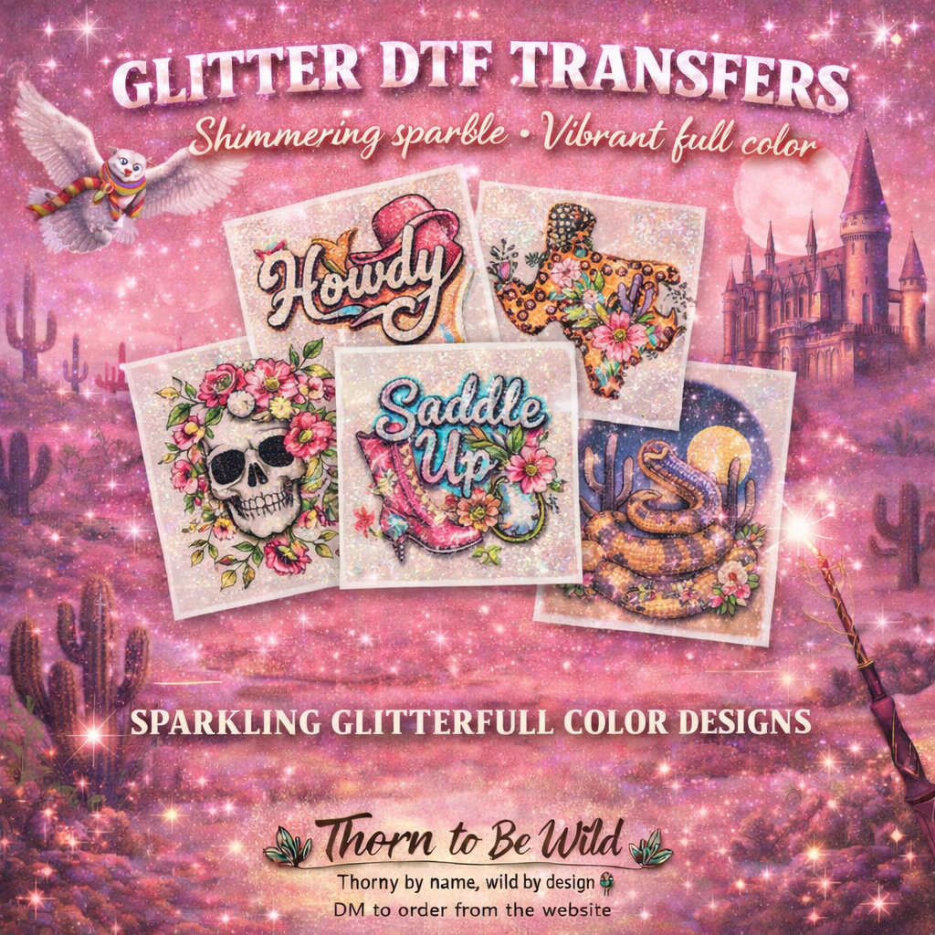 DTF Glitter Transfers
