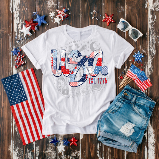 USA Patchwork - DTF Transfer
