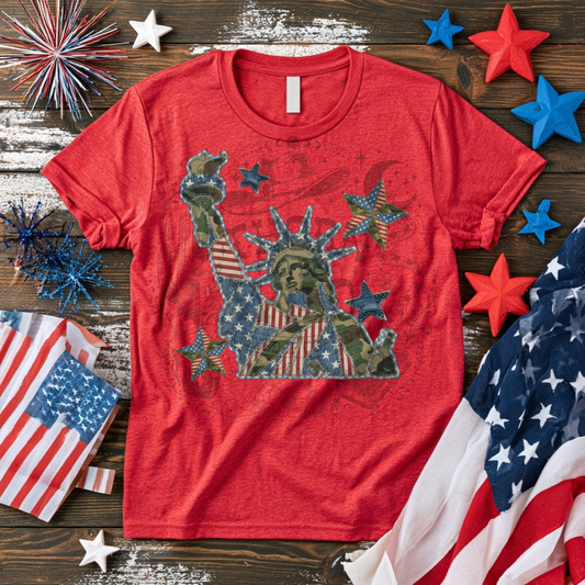 Lady Liberty Patchwork - DTF Transfer