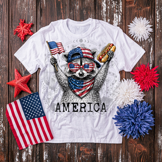 Merica Raccoon - DTF Transfer