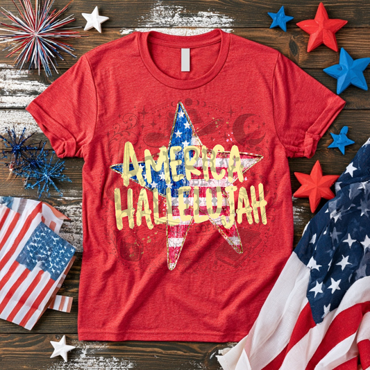 Red White Hallelujah - DTF Transfer