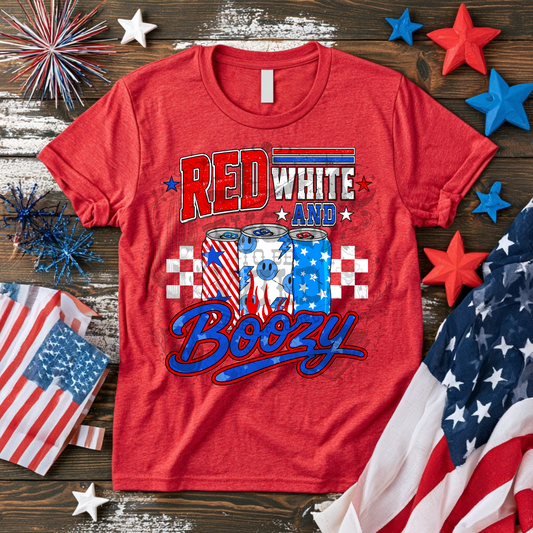 Red White Boozy - DTF Transfer